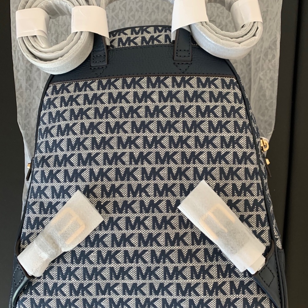 MK Rhea Medium Logo Jacquard Backpack - Picture 8 of 15